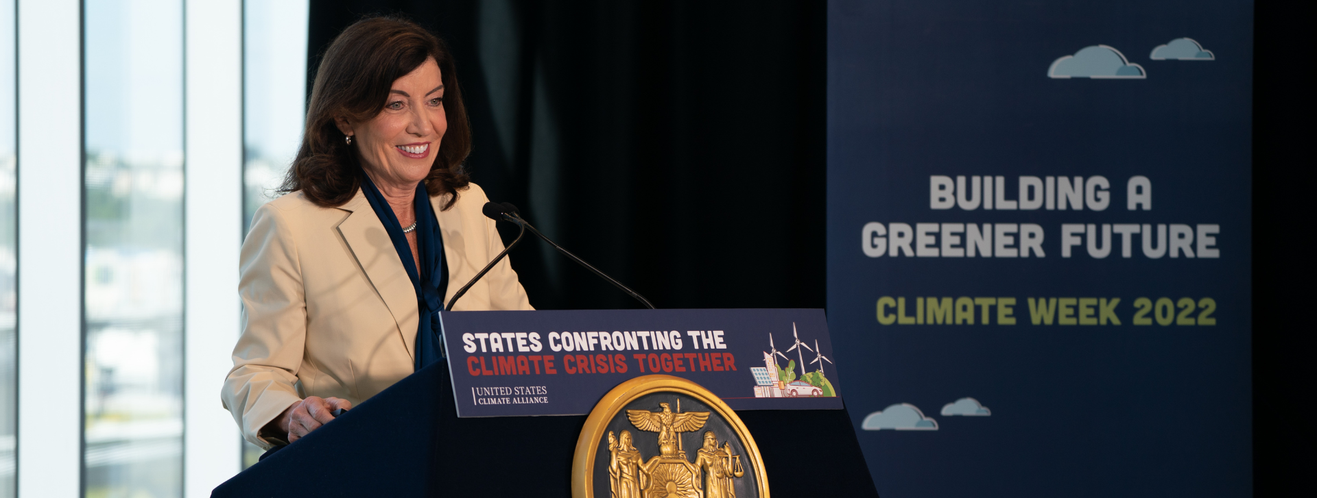 Climate Week NYC 2022 – Full Speed Ahead: US States Delivering the Next Generation of Climate Action | U.S. Climate Alliance | Credit: Don Pollard / Office of Governor Kathy Hochul