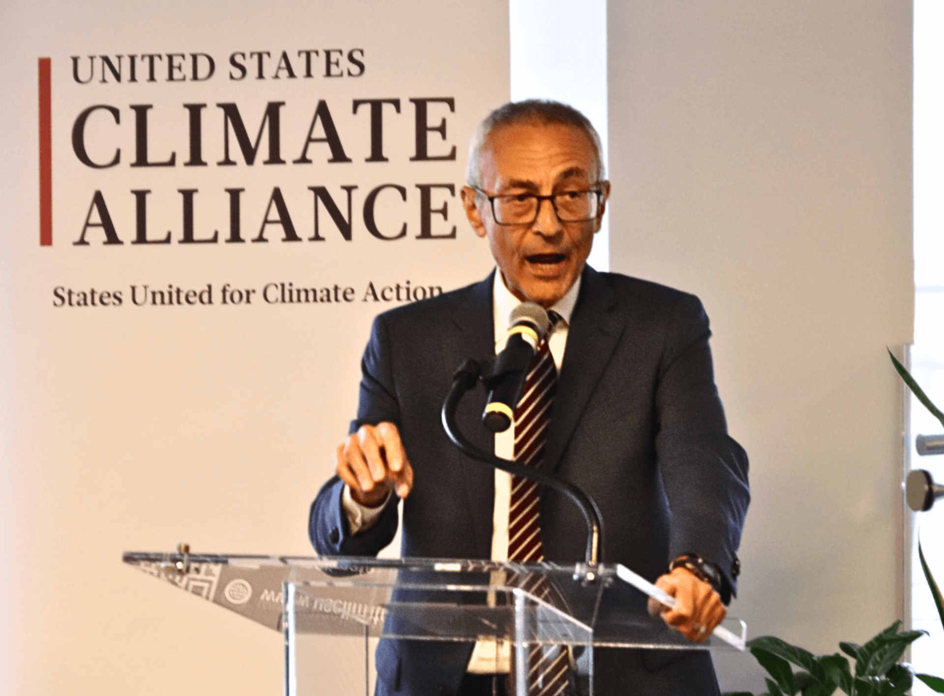 U.S. Climate Alliance Member Support | White House Senior Advisor John Podesta gives remarks during a reception hosted by the U.S. Climate Alliance.