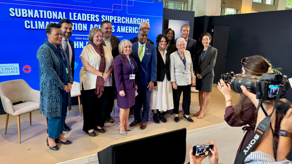 Photo of “Subnational Leaders Supercharging Climate Action Across America” participants.