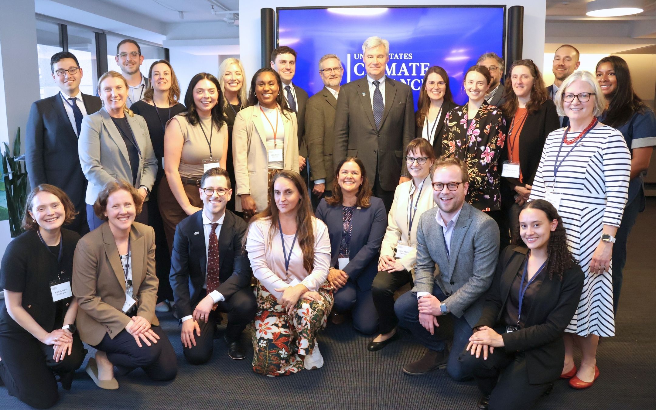 U.S. Climate Alliance governors' office representatives with Senator Sheldon Whitehouse in Washington, D.C.
