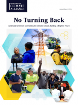 U.S. Climate Alliance 2024 Annual Report | No Turning Back | Report details how a surge of investment, collaboration, and action from the Alliance’s 24 member states and territories is eliminating harmful climate pollution, growing the economy, and transforming communities across America.