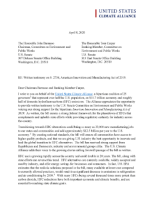 The U.S. Climate Alliance supports the American Innovation and Manufacturing Act of 2019 as it is currently written and strongly encourages congress to pass this bill as drafted, and work with states on swift and effective implementation.
