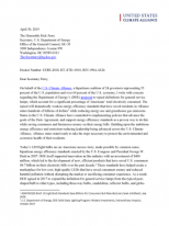 The U.S. Climate Alliance has urged Secretary Perry and the U.S. Department of Energy to withdraw a proposed rule that dramatically weakens energy efficiency standards for general service lamps, which account for a significant percentage of Americans’ total electricity consumed.