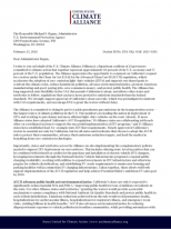 The U.S. Climate Alliance submitted a letter to the U.S. Environmental Protection Agency (EPA) supporting timely approval of California’s request for a waiver under the Clean Air Act (CAA) for the Advanced Clean Cars II (ACC II) regulation.