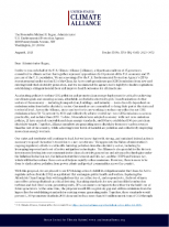 The U.S. Climate Alliance submitted a letter to the U.S. Environmental Protection Agency (EPA) supporting rapid finalization of strengthened power plant rules under section 111 of the Clean Air Act to curb greenhouse gas (GHG) emissions from new and existing fossil-fueled power plants.