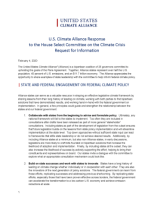 The U.S. Climate Alliance responded to a Request for Information issued by the House Select Committee on the Climate Crisis and outlined how Alliance members can serve as a valuable resource in shaping an effective legislative climate framework.